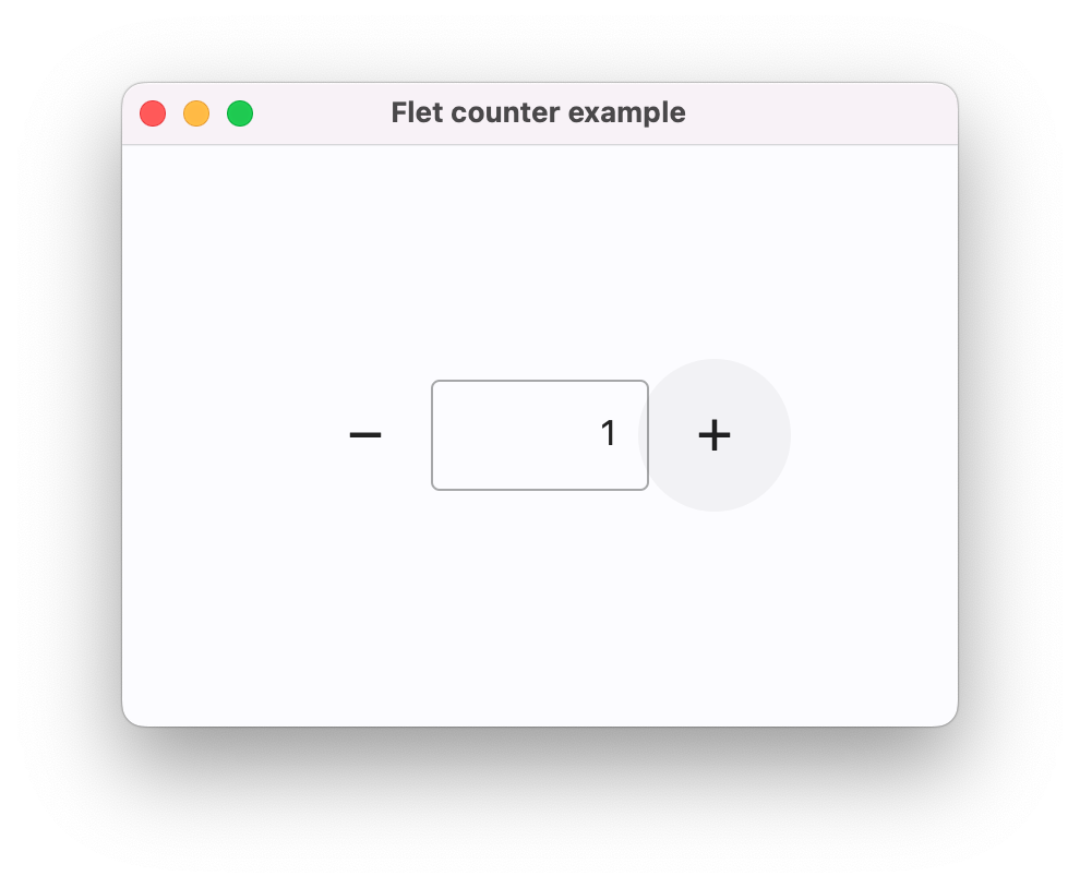 Sample app in a native window